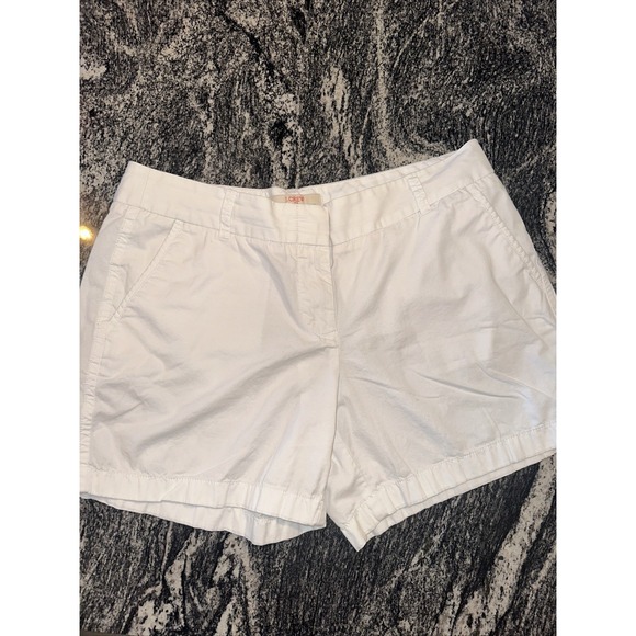J. Crew Classic Cotton Chino Shorts 4.5" Inseam WHITE Size 10‎ - Picture 1 of 5